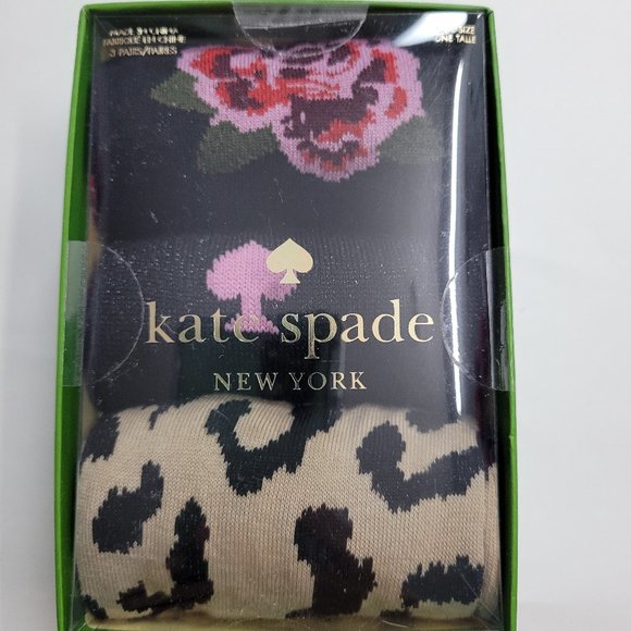 Kate Spade 3 Pack Socks Floral Spade OS Multi